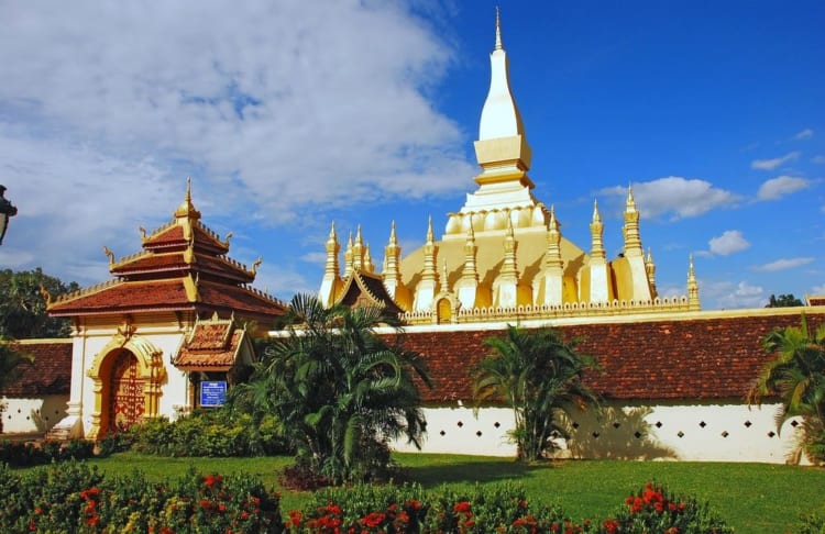 Pha That Luang is one of the symbols of Vientiane