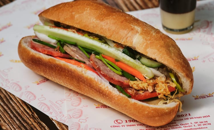 Banh mi is a well-known saigon street food