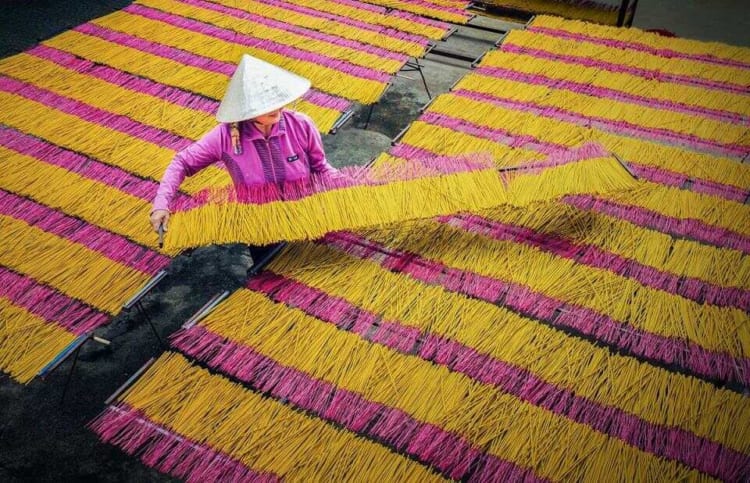 Beautiful scenery in Thuy Xuan incense village