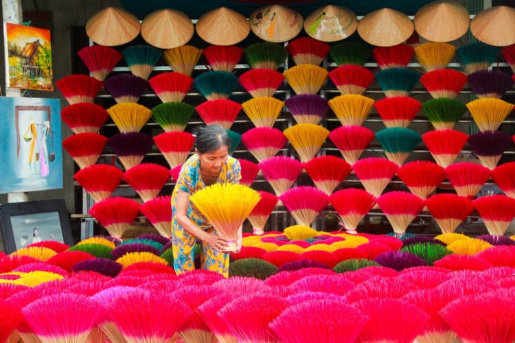 Some types of incense in Thuy Xuan incense village