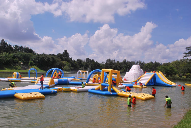 Water amusement and games area at Cu Chi Tunnels