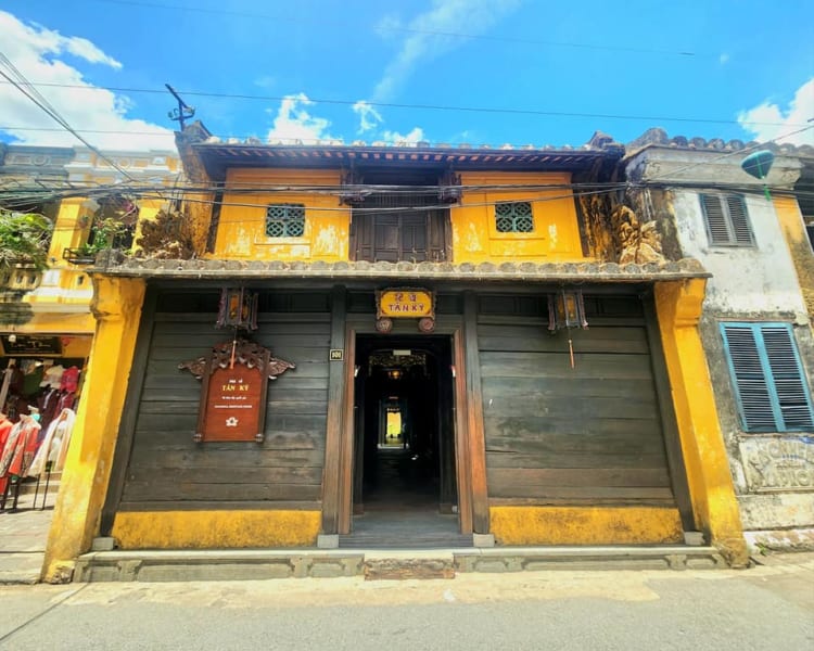 The exterior architecture of the Tan Ky Old House