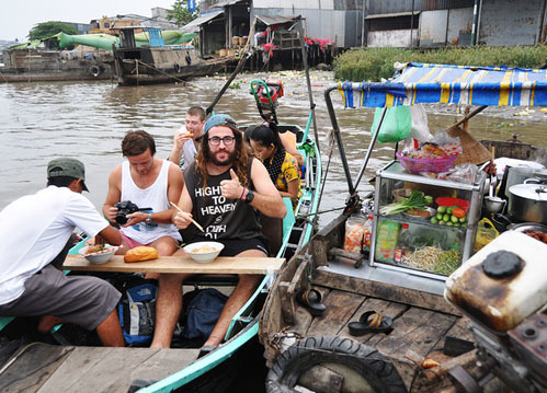 cuisine in cai rang floating market