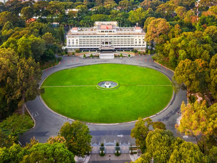 Independence Palace’s beautiful grounds